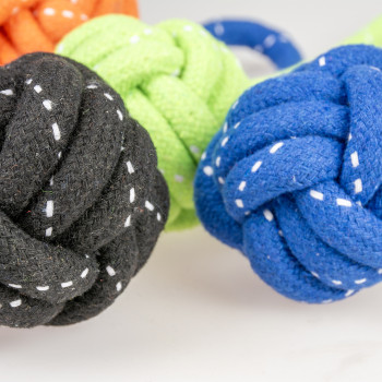 Scooby dummy ball rope with loop - 44x7,6x7,6cm - mixed colors