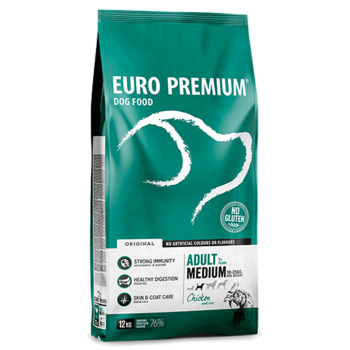Adult Medium Chicken & Rice 12kg - Croquettes pour chien de taille moyenne - Euro Premium