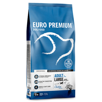 Pollo e Riso per Adulti di Taglia Grande 3kg - Crocchette per cani di taglia grande - Euro Premium