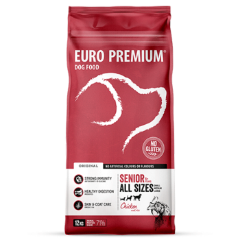 Senior Huhn & Reis 12kg - Trockenfutter für Seniorhunde - Euro Premium