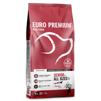 Frango & Arroz Sênior 12kg - Ração para cães sêniores - Euro Premium