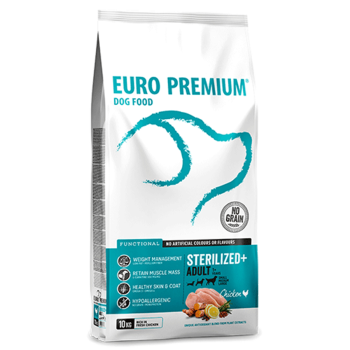 Adulto Esterilizado+ 2kg - Ração para cão esterilizado de porte médio e grande - Euro Premium