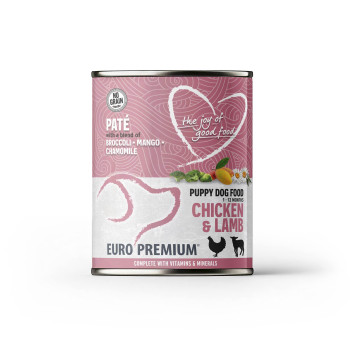 Paté Puppy Kip & Lam 400g - Paté voor puppy met kip en lam - Euro Premium