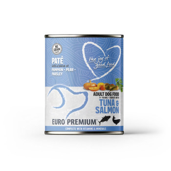 Paté Adult Thunfisch & Lachs 400g - Hundefutter mit Thunfisch und Lachs - Euro Premium