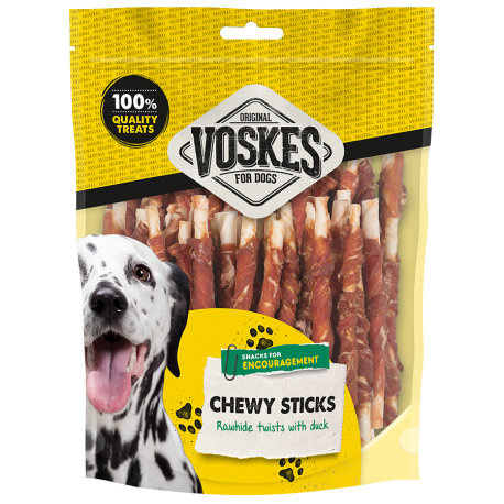Twisted beef hide and duck sticks - 40 pieces Twisted beef hide and duck sticks - 40 pieces