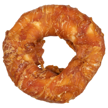 Beef and chicken rawhide chew ring - 12.5 cm