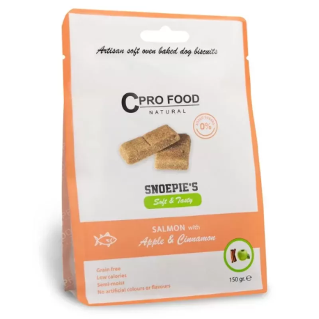 Snoepie's Salmon Cookies 8x150g - Dog Treat - CproFood Snoepie's Salmon Cookies 8x150g - Dog Treat - CproFood