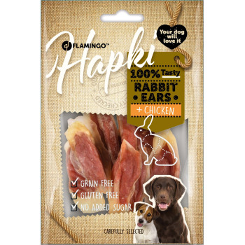 Orejas de conejo con pollo 85g - Hapki