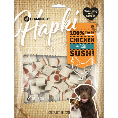 Rouleaux de sushi avec poulet et poisson 400g - Hapki Rouleaux de sushi avec poulet et poisson 400g - Hapki