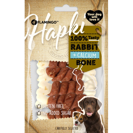 Kalziumknochen mit Kaninchen 85g - Hapki Kalziumknochen mit Kaninchen 85g - Hapki