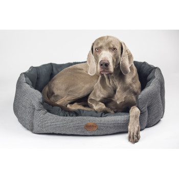 Lit confort oval gris - Josi - 65 x 57 x 22 cm