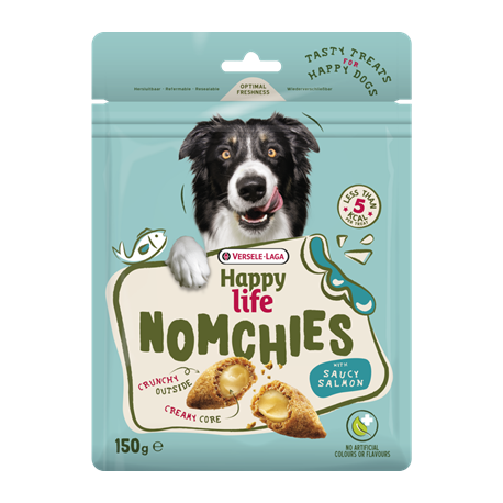 Nomchies Salmon - Friandise au fourrage crémeux et Saumon 150g Nomchies Salmon - Friandise au fourrage crémeux et Saumon 150g