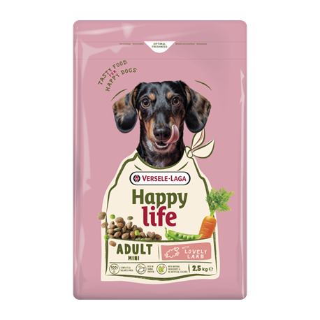 Adult mini à l'agneau 2,5kg - Happy life Adult mini à l'agneau 2,5kg - Happy life