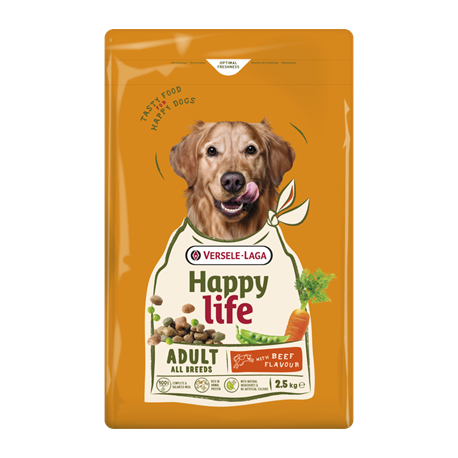 Adult au bœuf 2,5kg - Happy life Adult au bœuf 2,5kg - Happy life