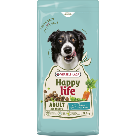 Adult au saumon 12,5kg - Happy life - Promo